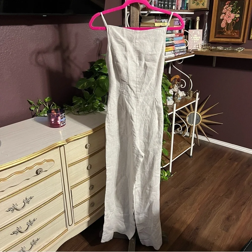 Reformation Overland Linen Jumpsuit Size 2